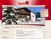 Tablet Screenshot of maximilian-mayrhofen.at
